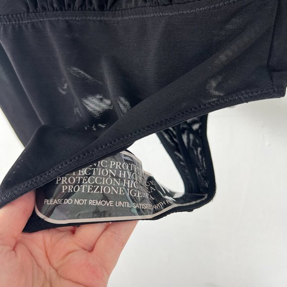 NWT Mistress Rocks Executive Black Mesh Draped Bodysuit Size XS NEW - Picture 5 of 11